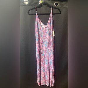 Simply Southern Pink and Blue Maxi Dress